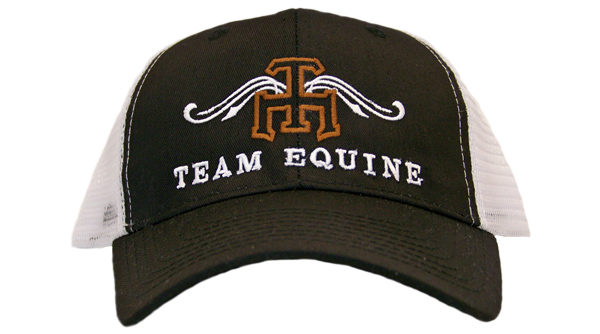 black hat with name brown logo